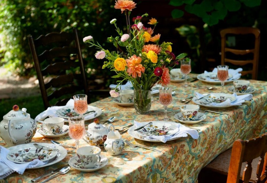 Tea Party With Flower Decoration