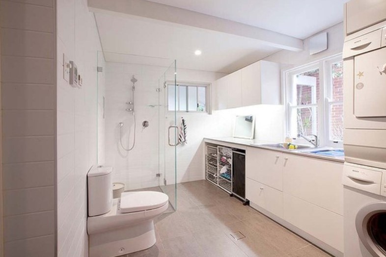 Basement Bathroom & Laundry Room