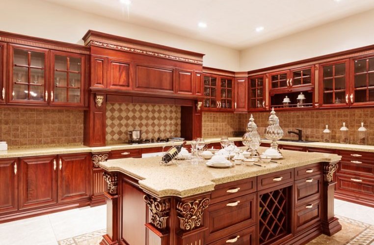 Custom Traditional Style Cherry Cabinets