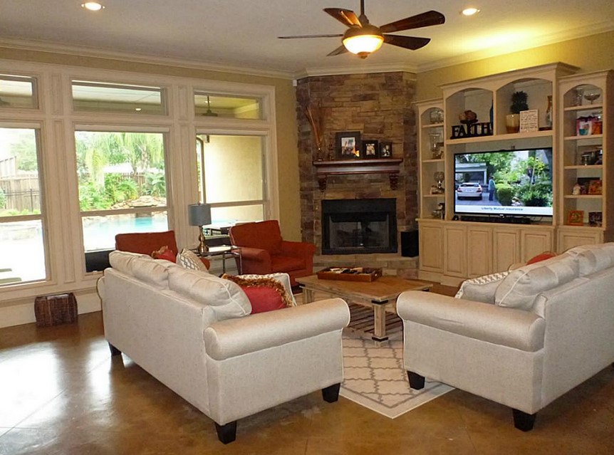 Corner Stone Fireplace