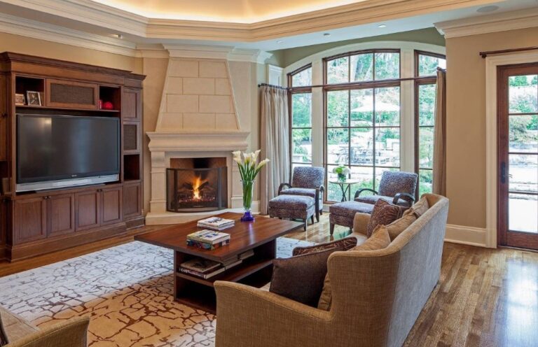 Corner fireplace ideas