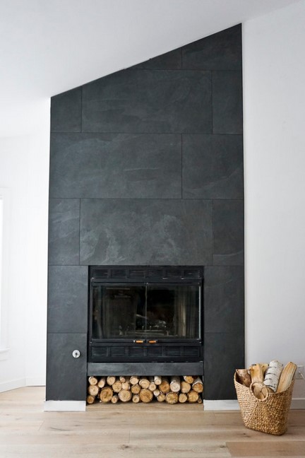 Gorgeous Black Fireplace