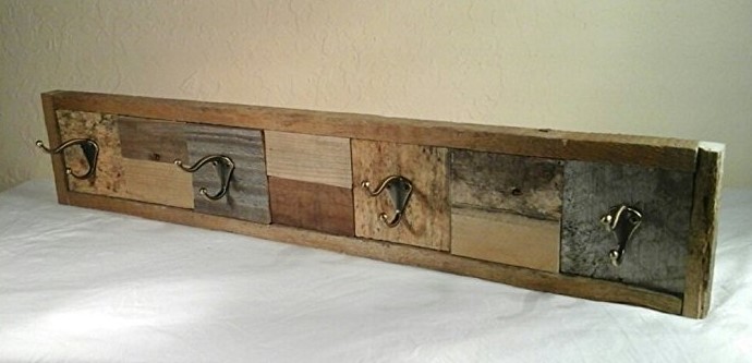 Hat Rack Made with Reclaimed Wood