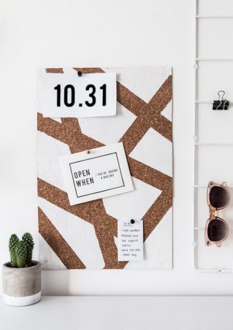 Modern Geometric Cork Board