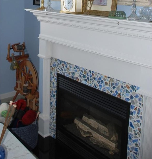 Mosaic Tiles Fireplace