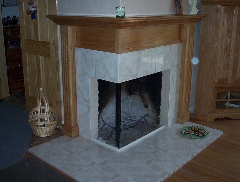 Two-Sided Corner Fireplace