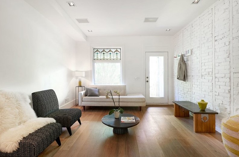 Dovercourt Park Renovation with White Brick Wall