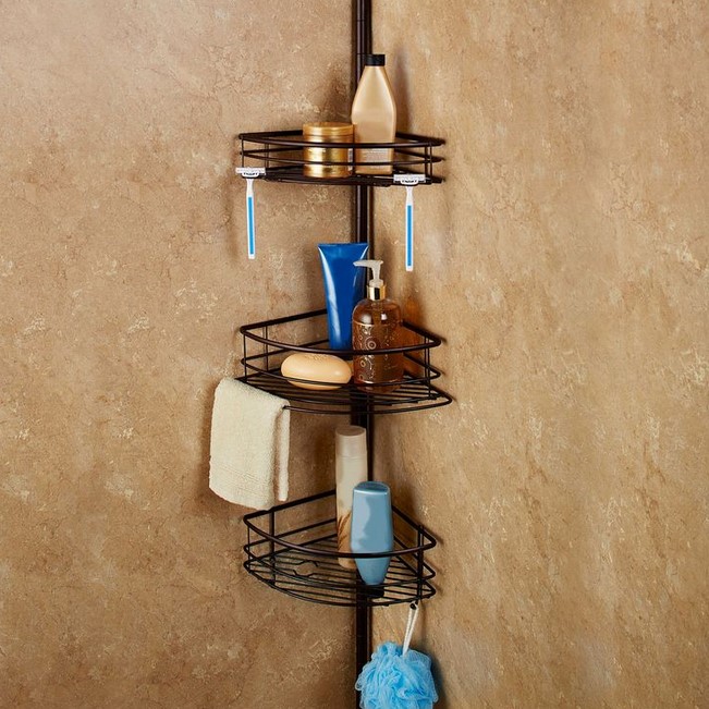 Stress Pole Shower Organizer