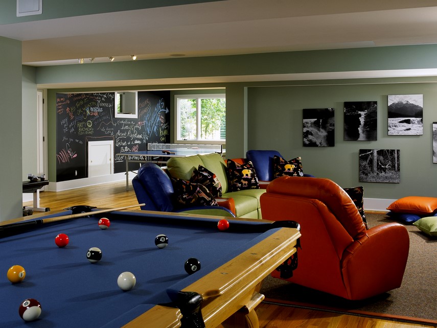 Pool table game room ideas